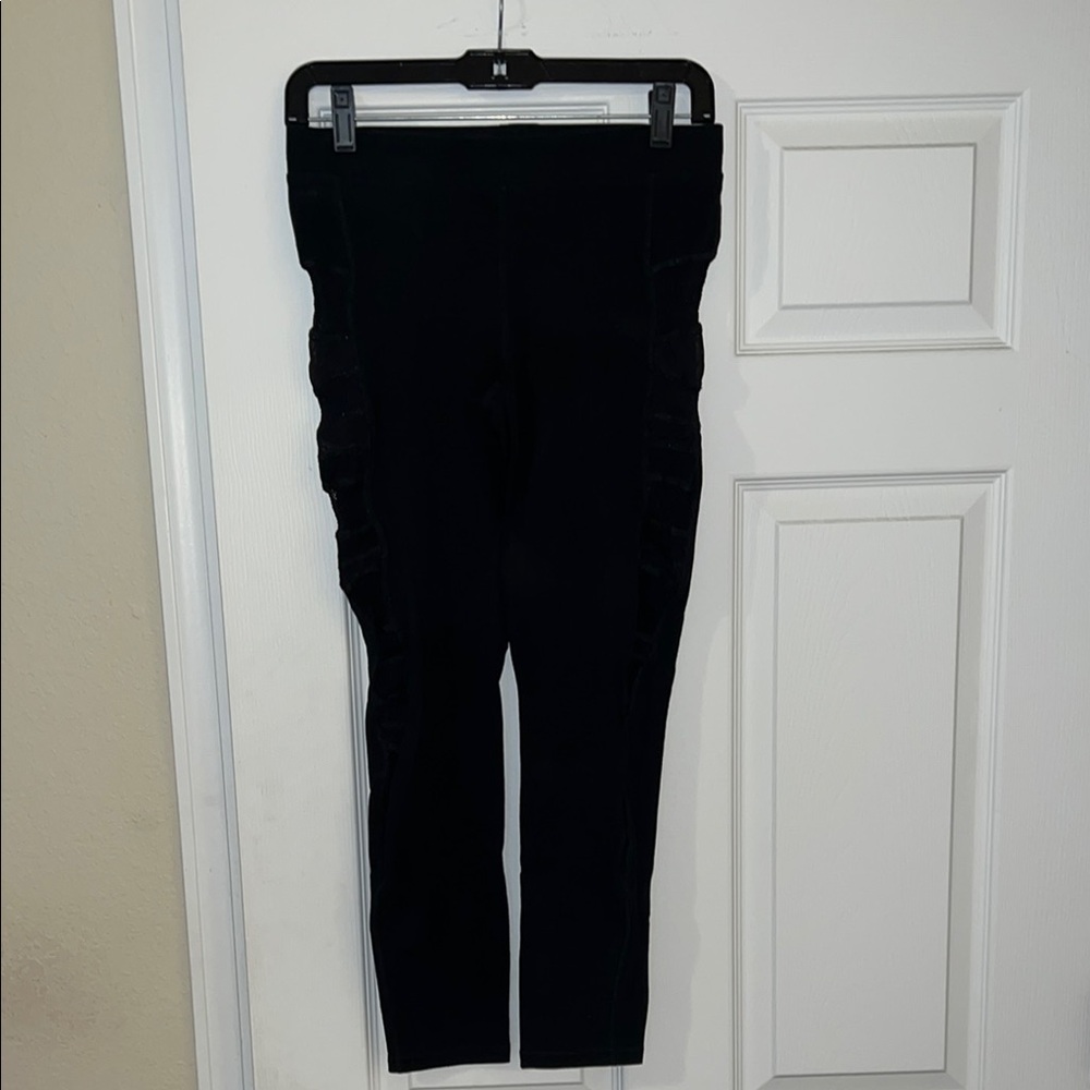 Express Black Leggings with Stylish Accents